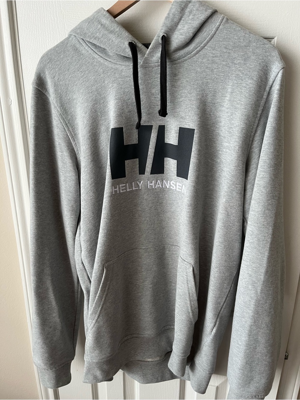 Helly Hansen Light Gray Crewneck Hoodie with Black HH Logo